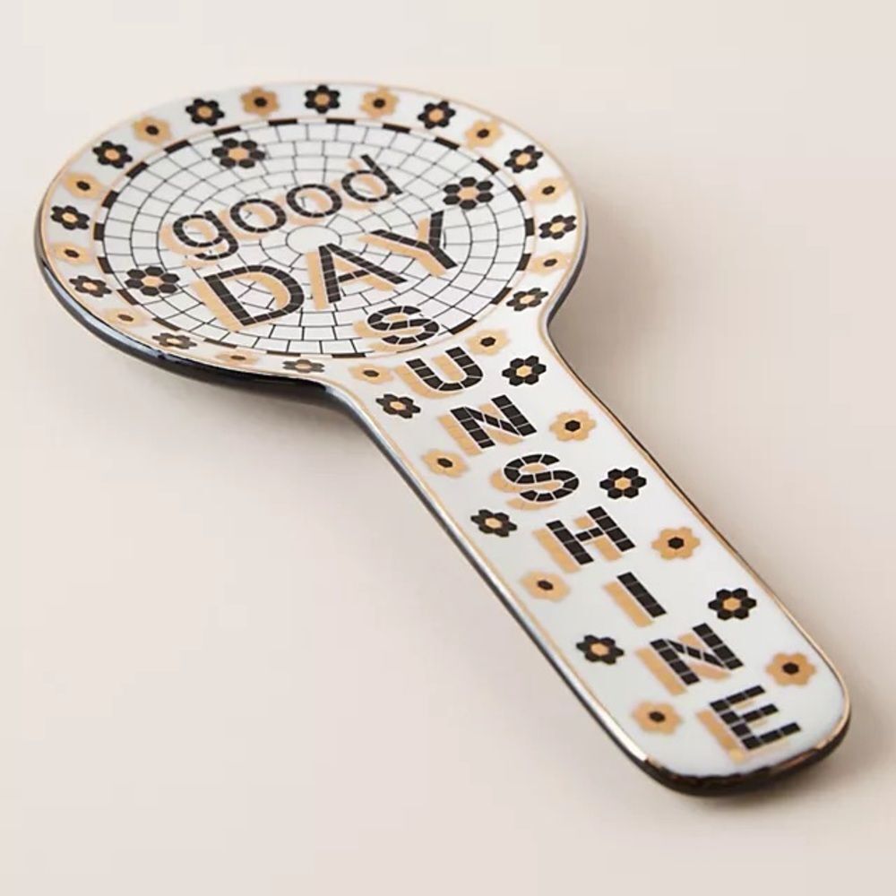 Anthropologie Bistro Tile Spoon Rest Holder, New